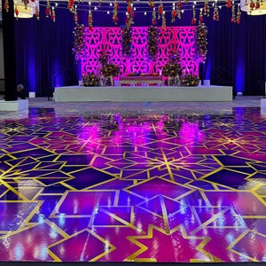 Print Gloss Vinyl Pattern Dance Floor Wrap | Custom Vinyl Dance Floor Wrap | Wedding Dance Floor Decal | Self Stick Dance Floor Sticker