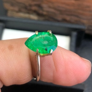 1.85 carts its gorgeous piece of  vivid green color emerald from swat mine Pakistan, size of the piece is 11x7x4mm