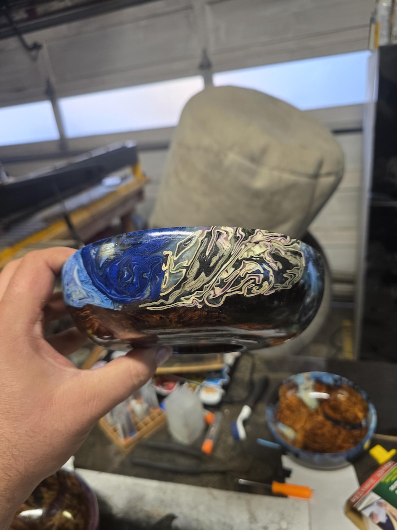 Oak Burl & Kippot Resin Bowl (No. 1)