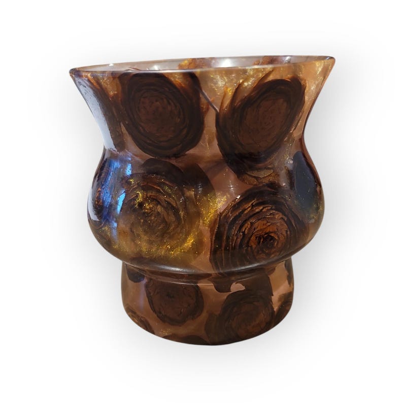 Cedar Rose & Gold Epoxy Vase