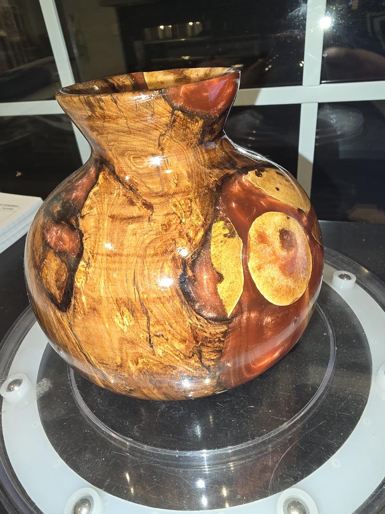 Oak Crotch & Epoxy Pitcher Vase