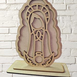 Corte laser , virgencita, decoración mexicana, 3mm y 2.5mm archivo para corte láser, ai, pdf, eps, svg, dwg, dxf