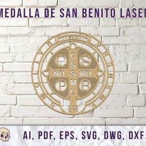 Médaille Saint Benoît, découpe laser, décoration, protection