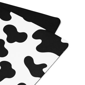 Black And Teal Cow Print Thin Yoga Mat main image 1