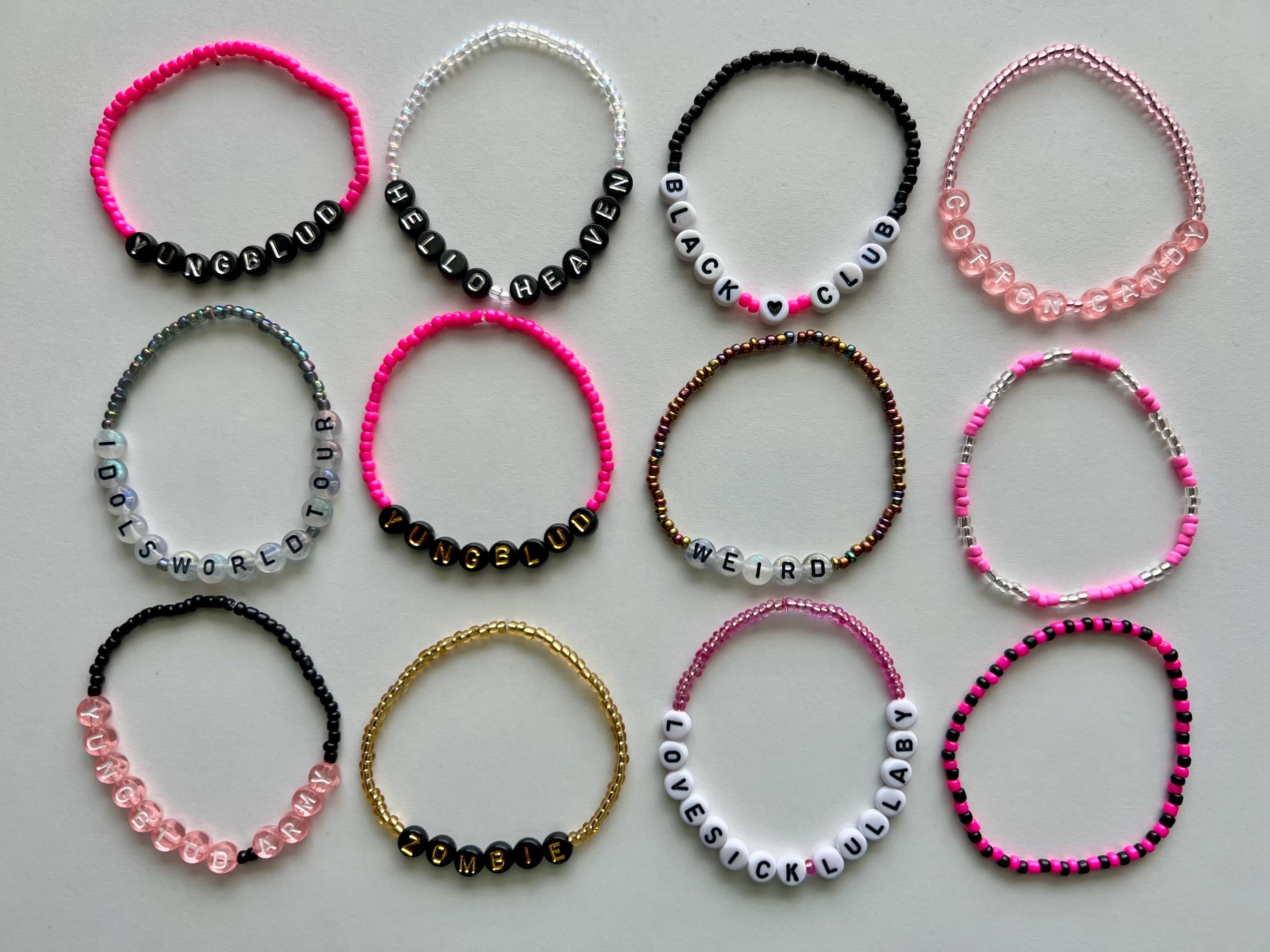 Pulseras Yungblud: ¡TÚ ELIGES EL ESTILO! Pulseras de la Amistad Yungblud, Gira Mundial de Ídolos - Black Hearts Club, ¡Ideales para conciertos o regalos!