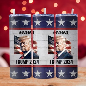 Trump 2024 Tumbler, 20oz Tumbler, Making America Great Again, Drinkware, MAGA, I&#39;m Back