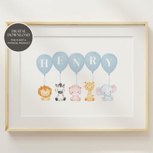 Custom Name Nursery Print Personalised Baby Name Keepsake Custom Printable Wall Art Gift For New Parents Digital Download Kids Wall Art