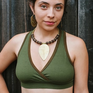 Lady Fern Bra/ Sports Bra/Stretchy Hemp and Organic Cotton