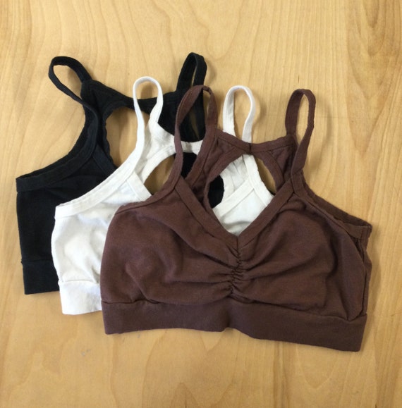 3 Cami Bra Package Deal/ Stretchy Hemp and Organic Cotton 