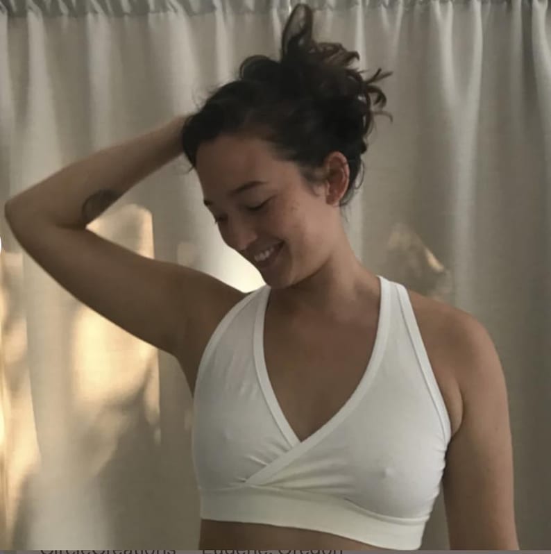 Lady Fern Bra/ Sports Bra/Stretchy Hemp and Organic Cotton Natural