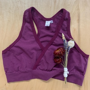 Lady Fern Bra/ Sports Bra/Stretchy Hemp and Organic Cotton orchid