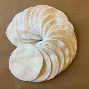 18 Reusable Organic Facial Cleansing Pads/ 2 Ply Hemp and Organic Cotton Fleece