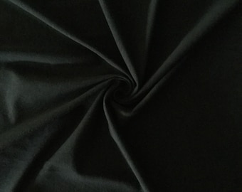 9oz Black Stretchy Hemp and Organic Cotton Jersey Vendu par verge