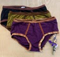 Organic Cotton Hip Hugger Panties: Women's Low Rise Boy Shorts, 3-Pair