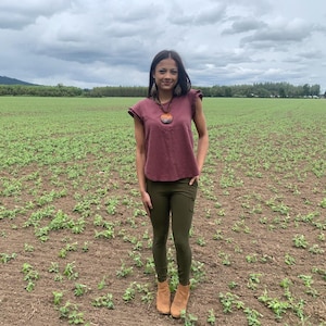 High Waisted Leggings with Pocket / Stretchy Hemp and Organic Cotton