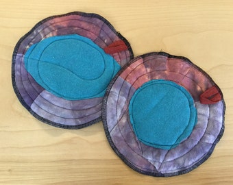 Hemp Pot Holders/Set of 2/ and Organic Cotton Hot Pad