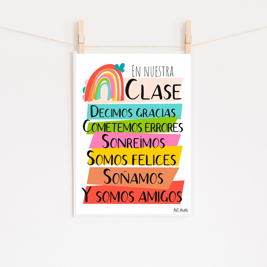 In Our Classroom Art Print in Spanish en Espanõl Etsy