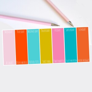 Funny Swear Words Weekly Notepad Planner