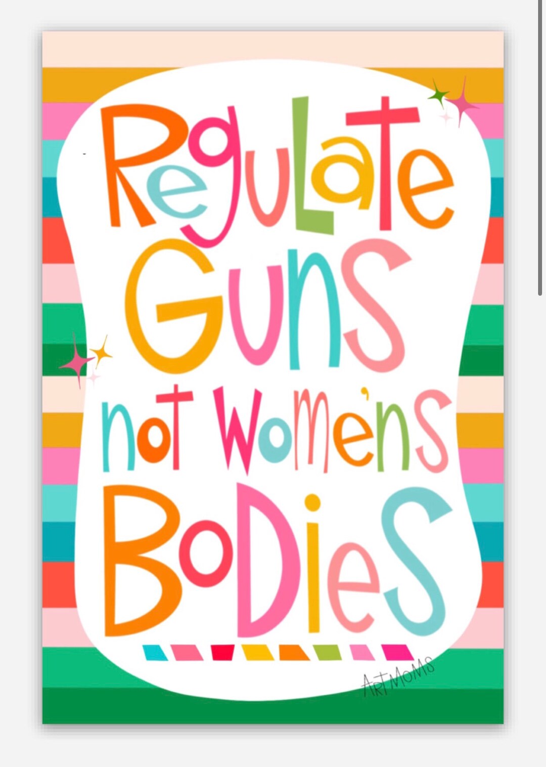 Regulate Guns Not Women's Bodies Vinyl Decal Sticker Etsy