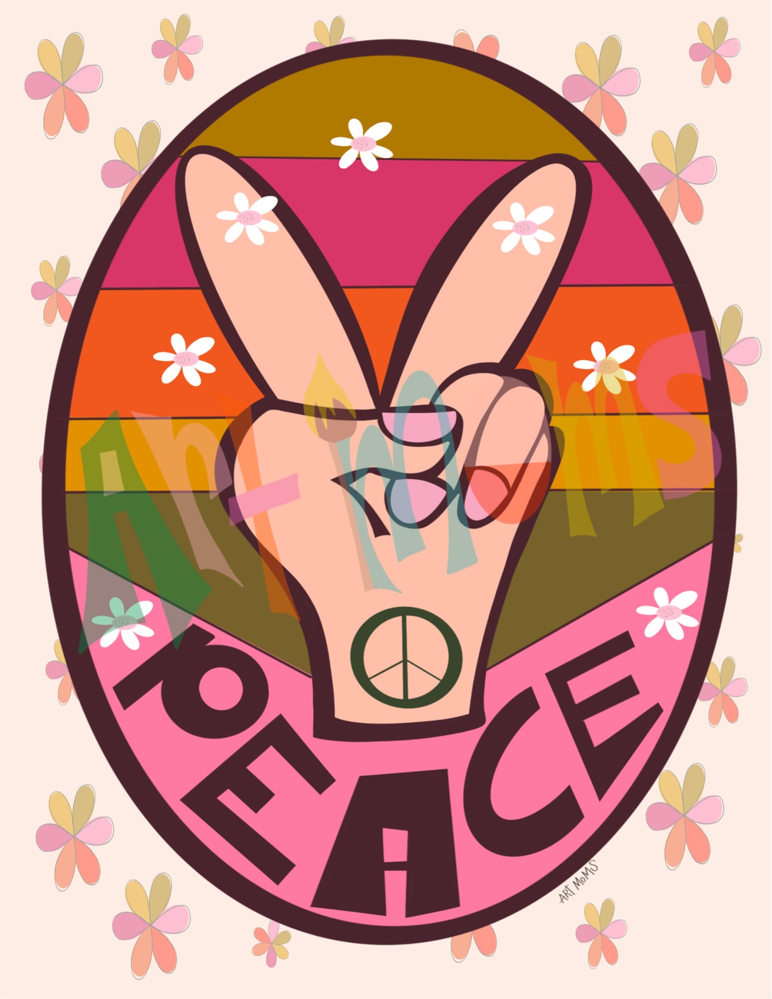 Art Moms Original Peace Print | Etsy