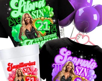 Editable Zodiac Sign Designs: Astrology Merch Templates (Canva Pro Required, Digital Download