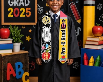 Pre-K Graduation Stole Template: Editable Canva Design (Digital Download)