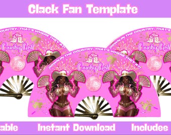 Plantilla editable de ventilador Clack: Diseño personalizado (plantilla de Canva)