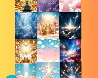 Memorial Background Bundle: Canva Funeral Design (Digital Download)