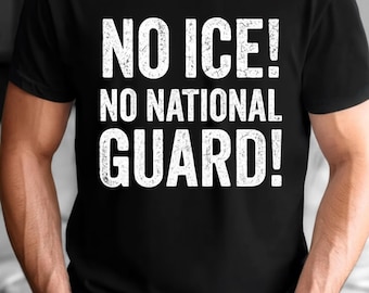 Maglietta Comfort Colors "No Ice No National Guard": anti Trump, proteggi gli immigrati