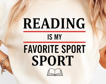 Comfort Colors Reading is My Favorite Sport T-Shirt, Book Lover Tee