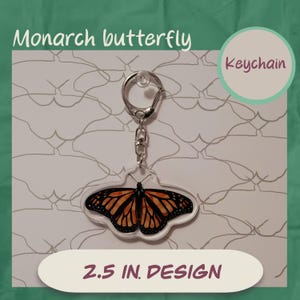 Monarch Butterfly Keychain – Nature-Inspired Acrylic Charm