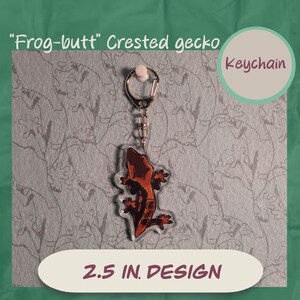 Crested Gecko “Frog-butt” Keychain – 2.5" of Wiggly Charm