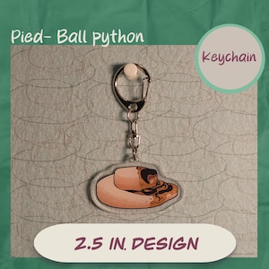 Pied Ball Python Keychain – 2.5&quot; Acrylic Familiar