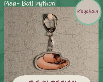 Porte-clés python Pied Ball - 2,5 pouces acrylique familier