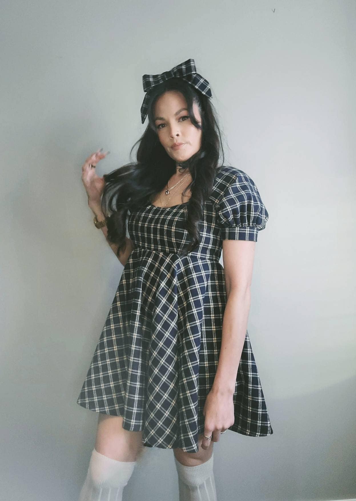 flannel babydoll dress