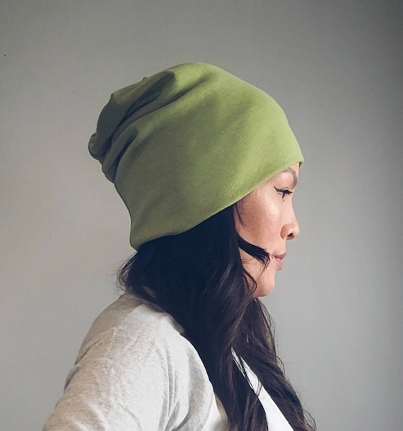 Matcha Green Slouchy Beanie/running 