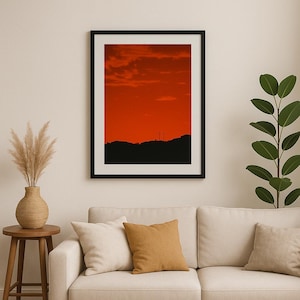 Tramonto Infuocato – Arte da Parete, Download Digitale, Fotografia di Natura