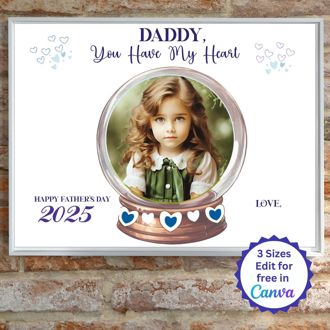 Editable Father's Day Photo Frame Craft Printable, Father's Day Picture ...