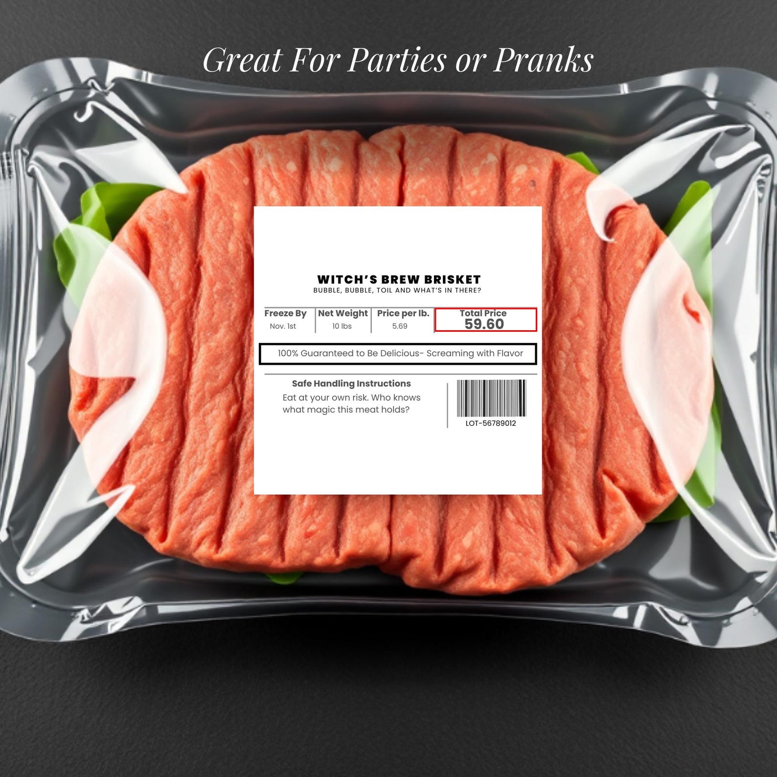 Printable Fake Meat Labels for Halloween, Halloween Meat Labels ...
