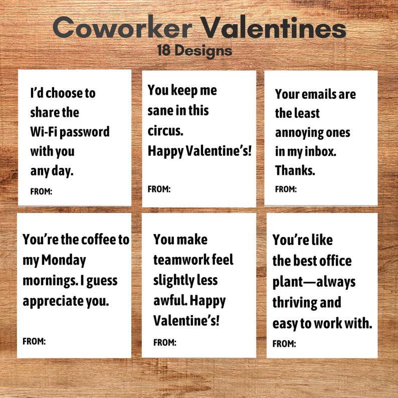 Coworker Valentine, 18 Funny Workplace Valentine Cards, Office ...