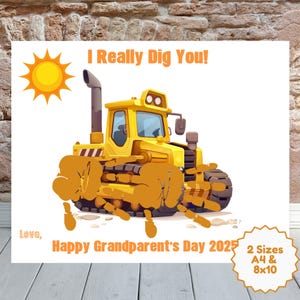 Grandparent&#39;s Day Handprint Craft Printable, Grandparents Day 2025 Handprint Art, Grandparent&#39;s Day Gifts, Grandparents Day Crafts