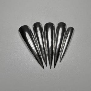 Chrome Silver Press On Nails