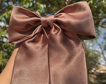 Herbst Satin Schleife im Haar, Schleife im Haar, Haarschleife für Frauen, Haarschleife für Mädchen, Haarspange, Haarschmuck, Geschenke, Hochzeit.