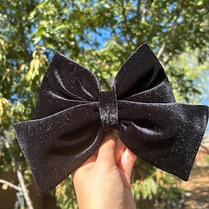 Black Velvet Bow, Holiday Bow, Hair Bow for Women, Hair Bow for Girls, Barrette Hair Clip, Hair Accessories, Gifts, Wedding.