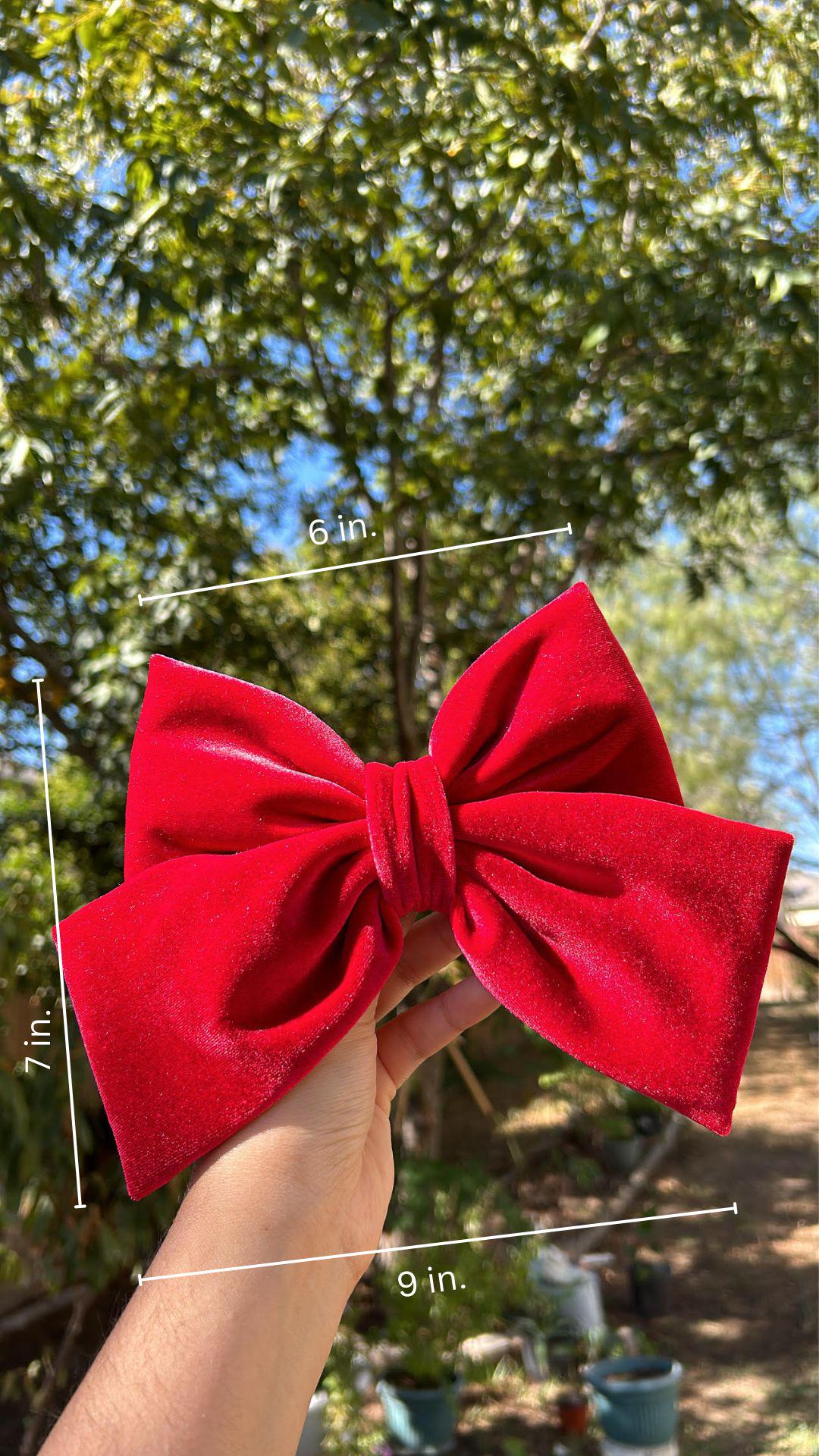 6 Große Samt-Haarschleifen, 12,7 Cm – Vintage-Style Haarspangen Für Mädchen & Teenager