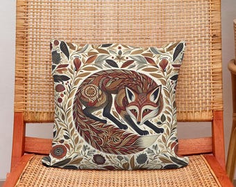 Scandinavian Square Pillow with Insert, Nordic Throw Pillow, Minimal Couch Decor