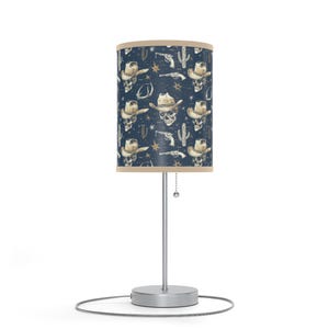 Cowboy lamp, Cowboy nursery decor, Cowboy baby room decor, Wild west lamp, Boy room lamps, Bedside lamp tripod, Night light baby Cowboy life