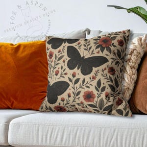 Gothic Farmhouse Vintage Design Pillowcase: Goth Halloween Home Decor