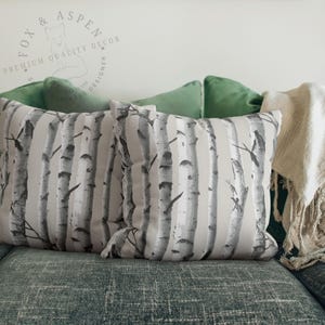 Couch Throw Pillow, Aspen Tree Pillow, Birch Trees, Woodland Bedroom Decor, Pillow With Insert, Nature Inspired Gifts For Home, Nursery