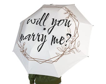 Wedding Proposal Idea Custom Date Umbrella | Engagement Proposal Keepsake